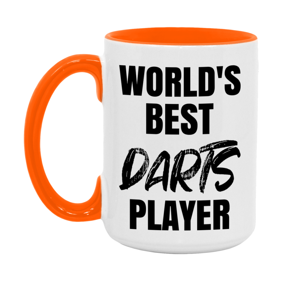World's Best Darts Player Mug, Double-Sided 11Oz Or 15Oz Coffee Cup