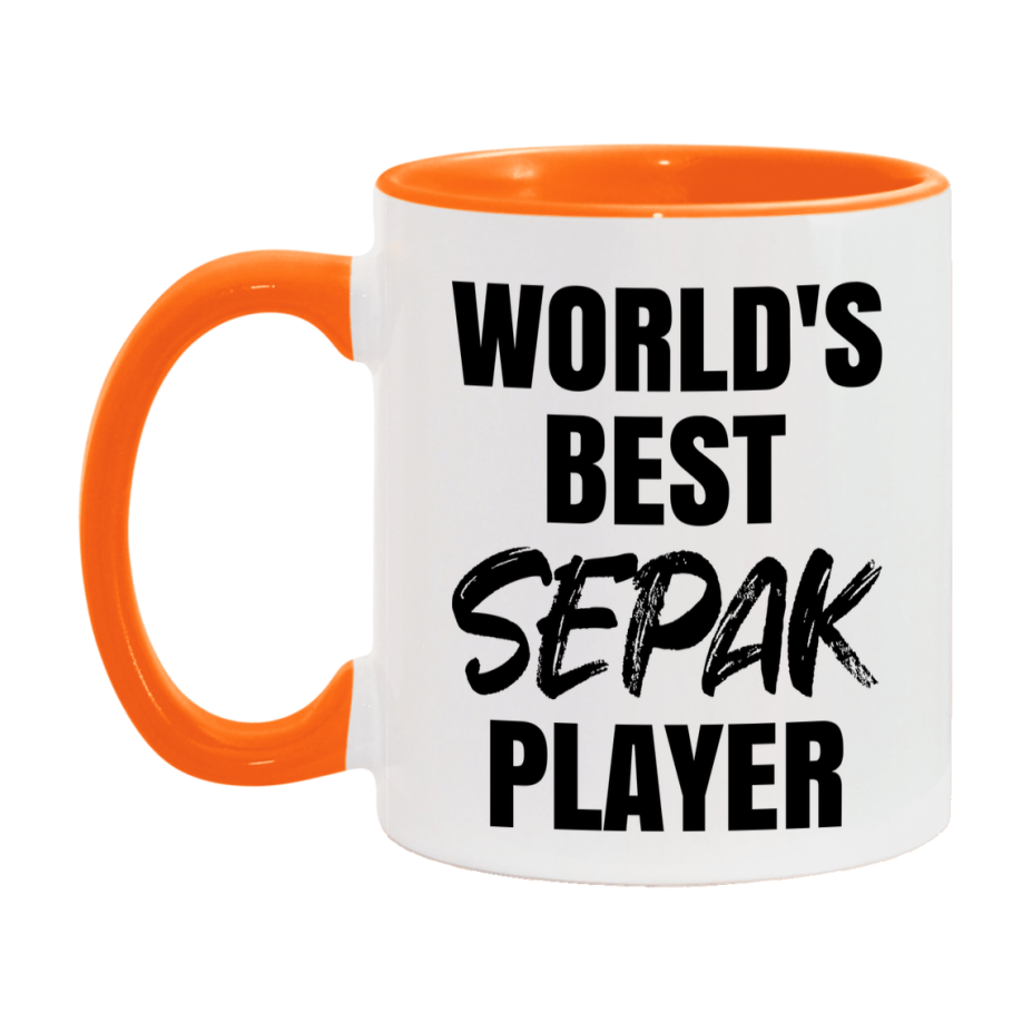 World's Best Sepak Player Mug, Double-Sided 11Oz Or 15Oz Coffee Cup