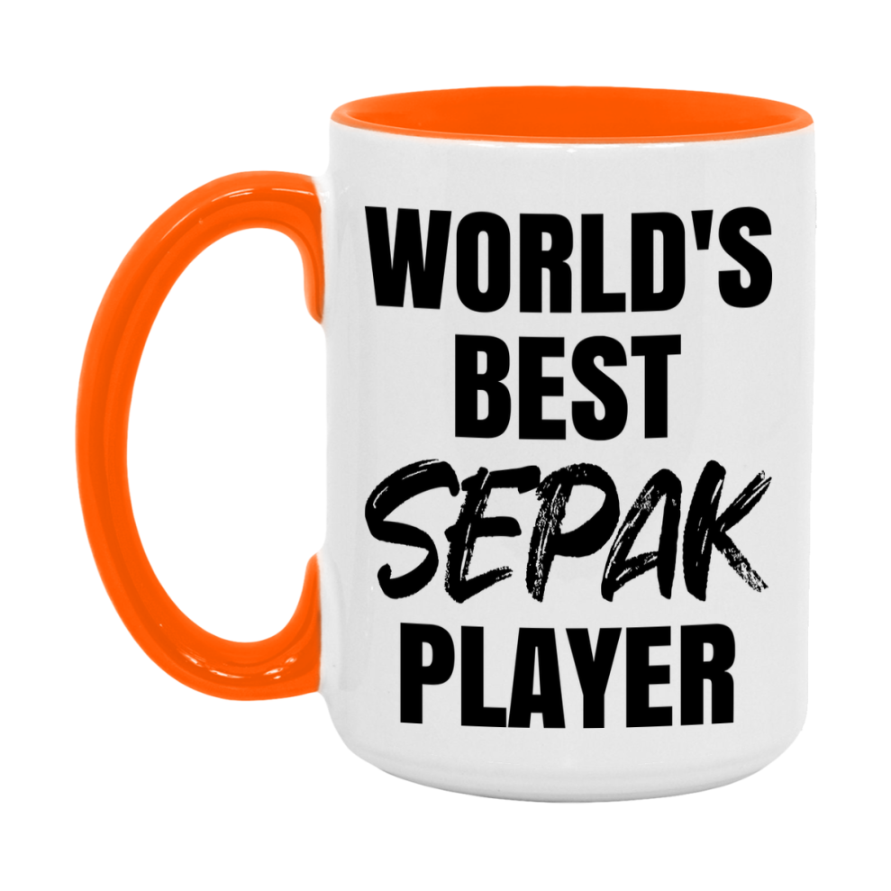 World's Best Sepak Player Mug, Double-Sided 11Oz Or 15Oz Coffee Cup