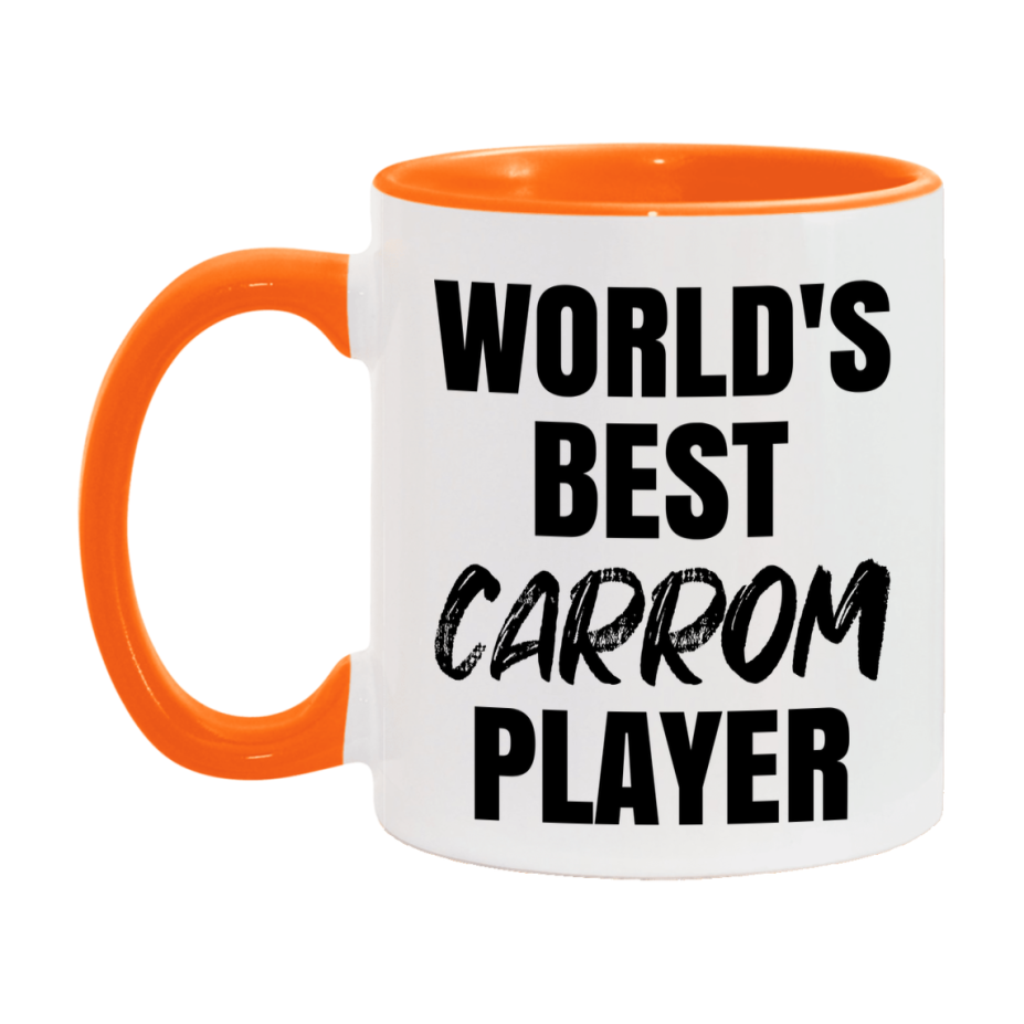 World's Best Carrom Player Mug, Double-Sided 11Oz Or 15Oz Coffee Cup