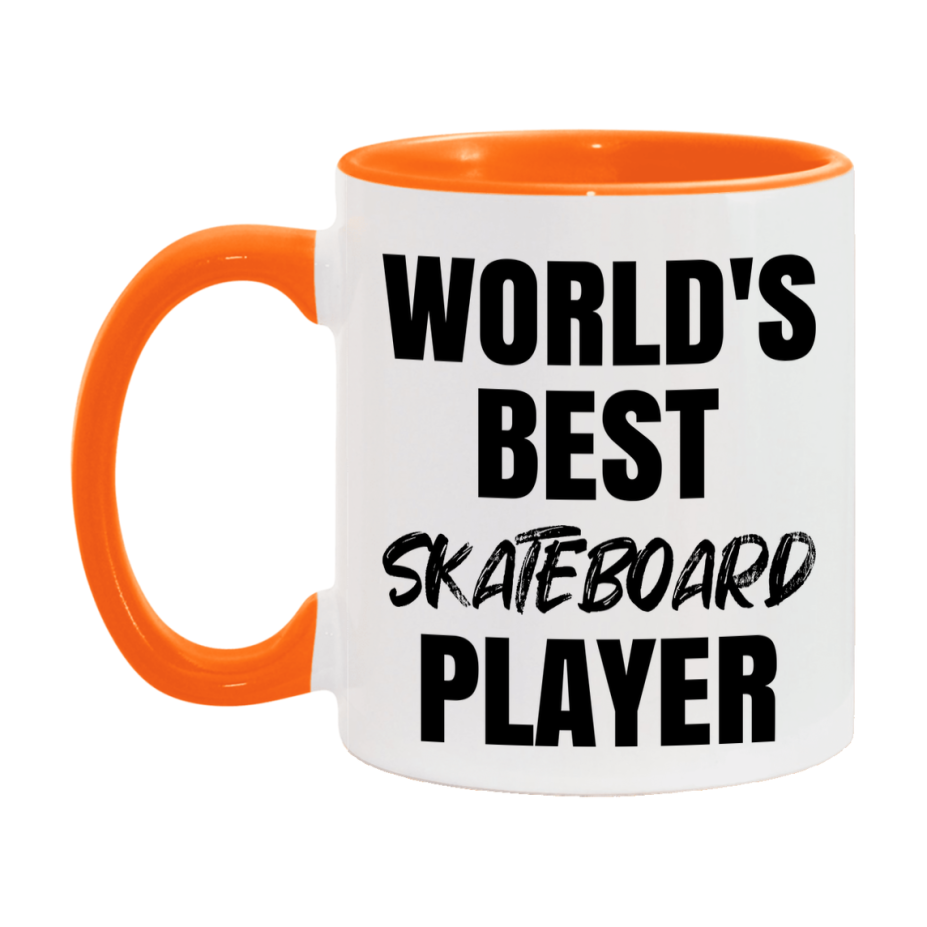 World's Best Skateboard Player Mug, Double-Sided 11Oz Or 15Oz Coffee Cup
