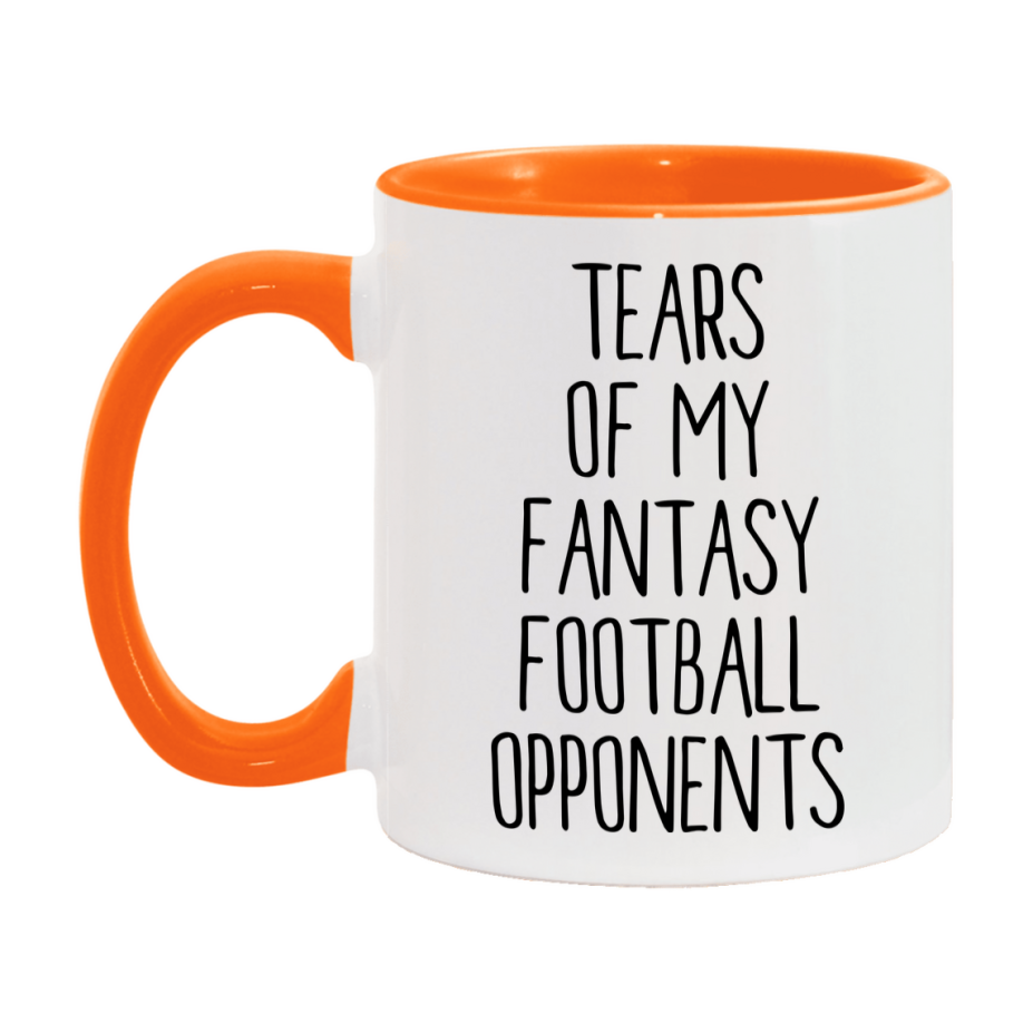 Funny Fantasy Football Gift, Tears Of My Fantasy Football Opponents, 11Oz Or 15Oz White Ceramic Mug