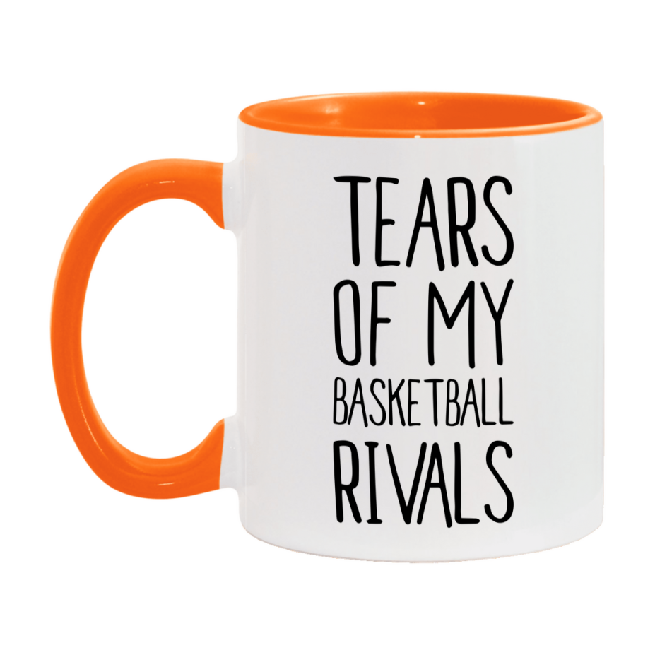 Funny Basketball Mug, Tears Of My Basketball Rivals, 11Oz Or 15Oz Coffee Cup