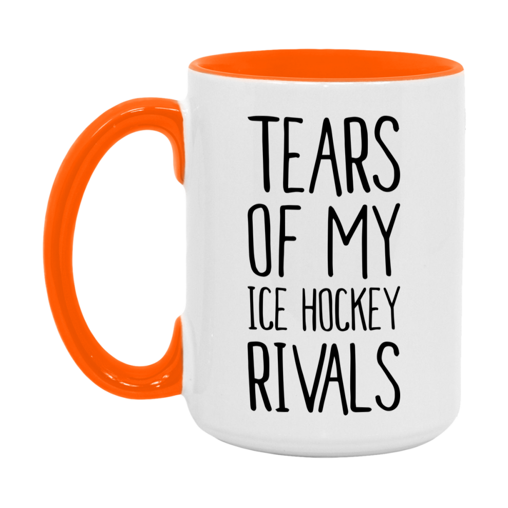 Funny Ice Hockey Mug, Tears Of My Ice Hockey Rivals, 11Oz Or 15Oz Coffee Cup