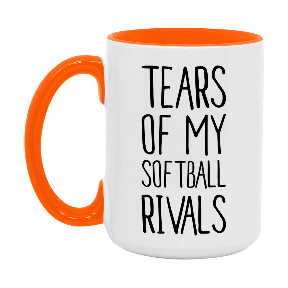 Funny Softball Mug, Tears Of My Softball Rivals, 11Oz Or 15Oz Coffee Cup
