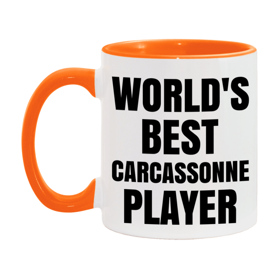Funny Game Board Mug, World's Okayest Carcassonne Player, 11Oz Or 15Oz Ceramic Coffee Cup