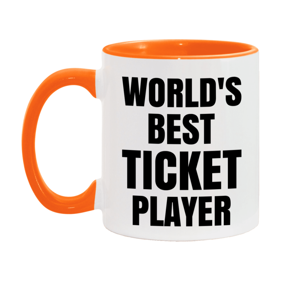 Funny Game Board Mug, World's Okayest Ticket Player, 11Oz Or 15Oz Ceramic Coffee Cup