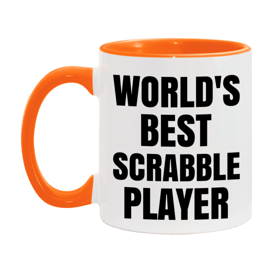 Funny Game Board Mug, World's Okayest Scrabble Player, 11Oz Or 15Oz Ceramic Coffee Cup