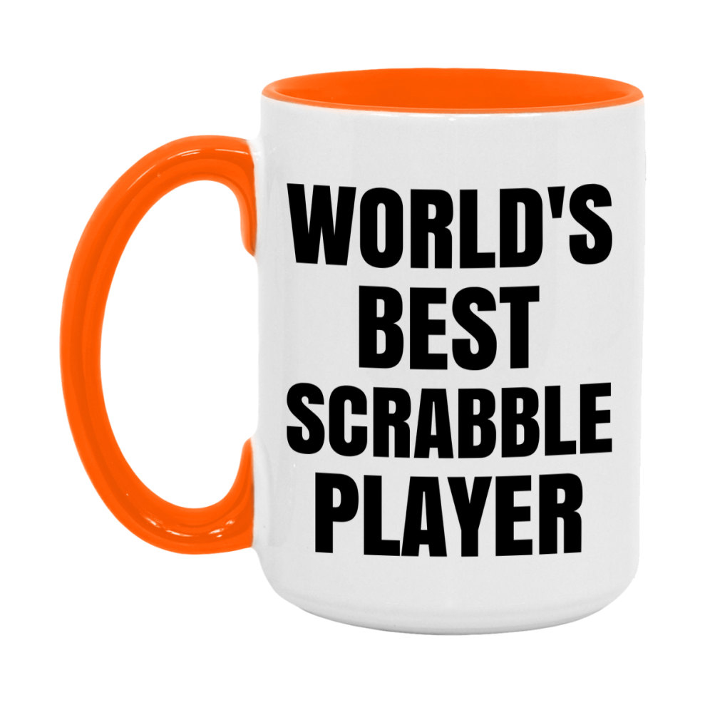 Funny Game Board Mug, World's Okayest Scrabble Player, 11Oz Or 15Oz Ceramic Coffee Cup