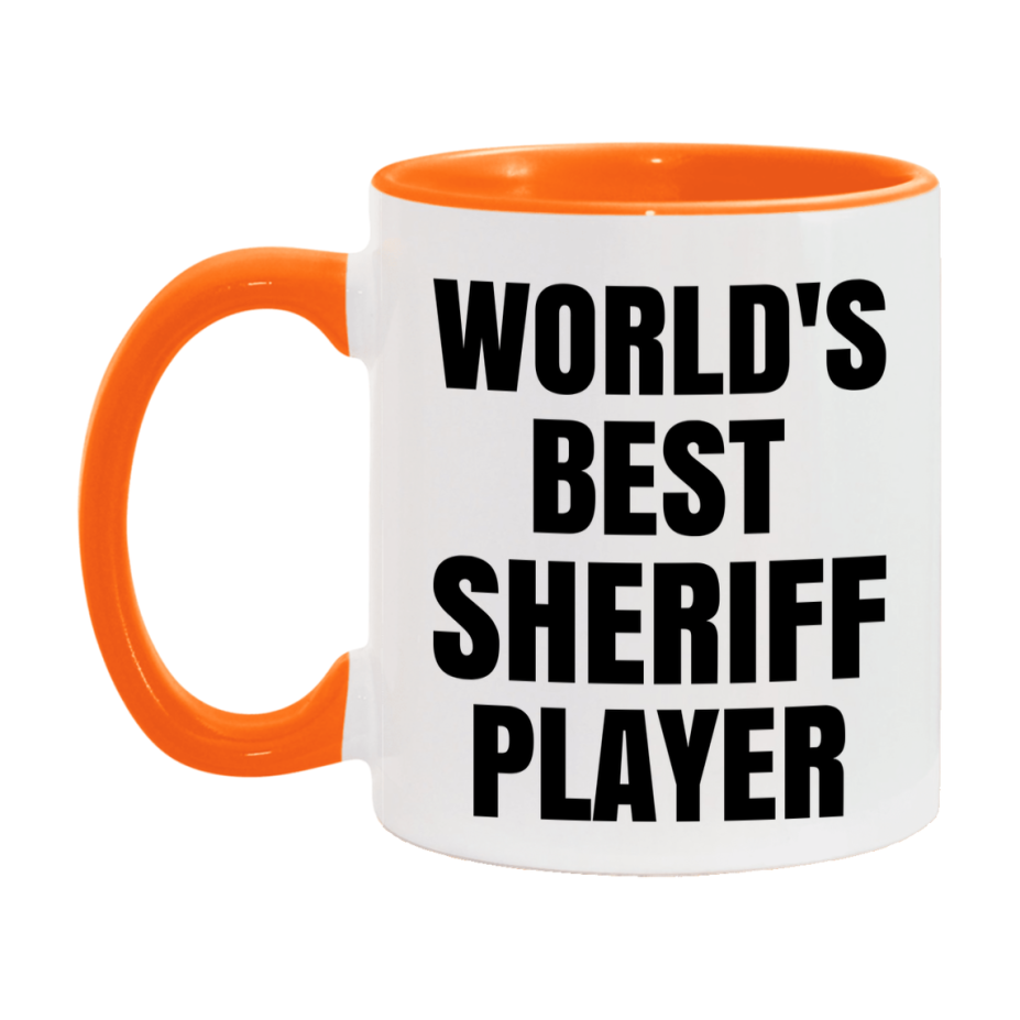 Funny Game Board Mug, World's Okayest Sheriff Player, 11Oz Or 15Oz Ceramic Coffee Cup