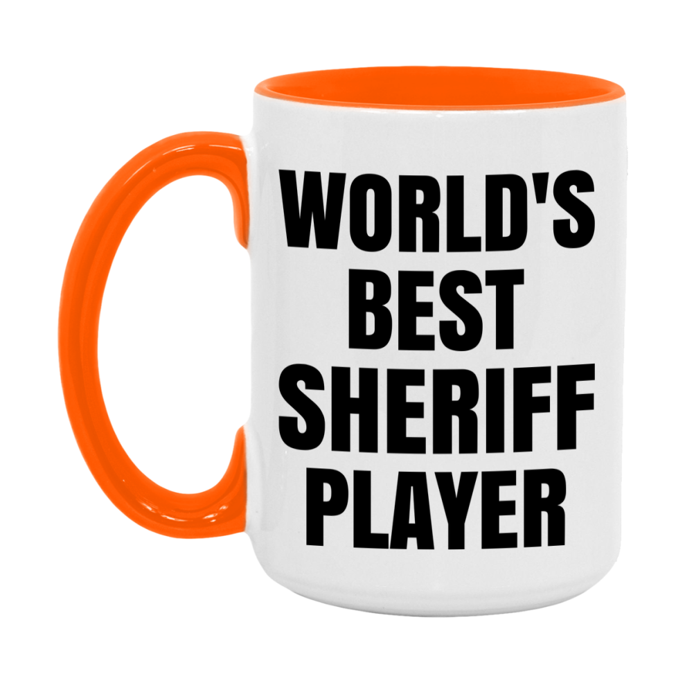 Funny Game Board Mug, World's Okayest Sheriff Player, 11Oz Or 15Oz Ceramic Coffee Cup