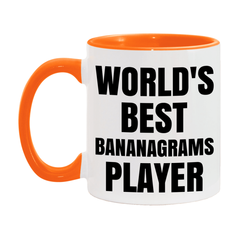 Funny Game Board Mug, World's Okayest Bananagrams Player, 11Oz Or 15Oz Ceramic Coffee Cup