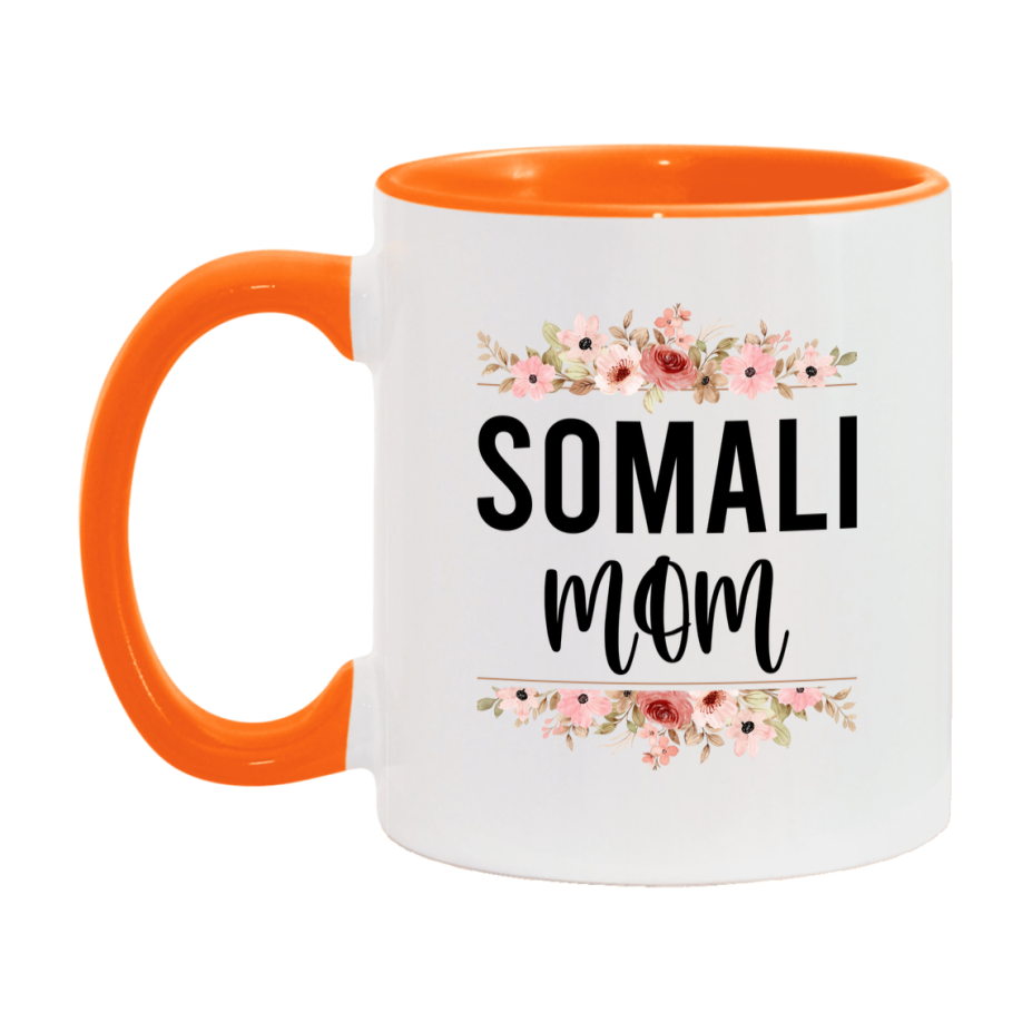 Somali Cat Mom Mug, Floral Cat Mug For Mom, 11Oz Or 15Oz Coffee Cup