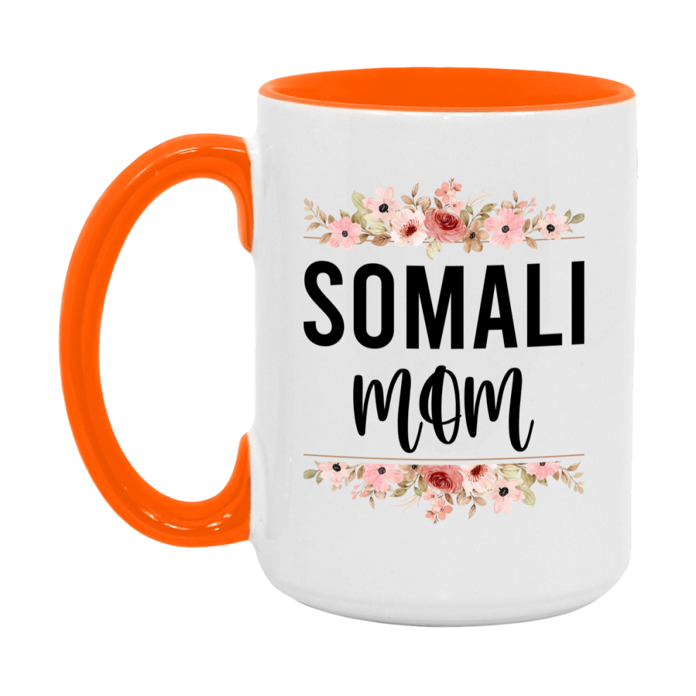 Somali Cat Mom Mug, Floral Cat Mug For Mom, 11Oz Or 15Oz Coffee Cup