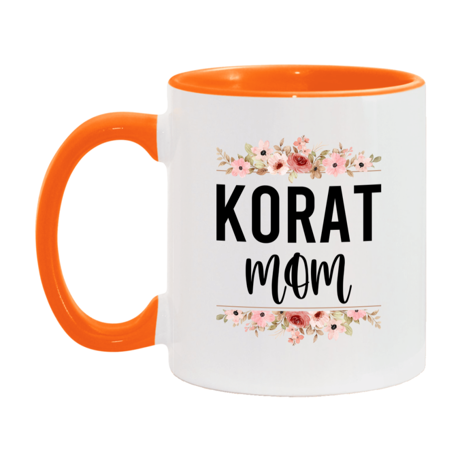 Korat Cat Mom Mug, Floral Cat Mug For Mom, 11Oz Or 15Oz Coffee Cup