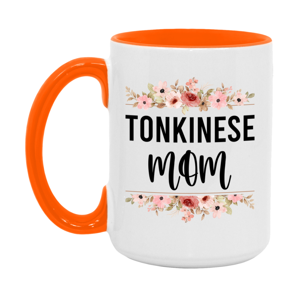 Tonkinese Cat Mom Mug, Floral Cat Mug For Mom, 11Oz Or 15Oz Coffee Cup