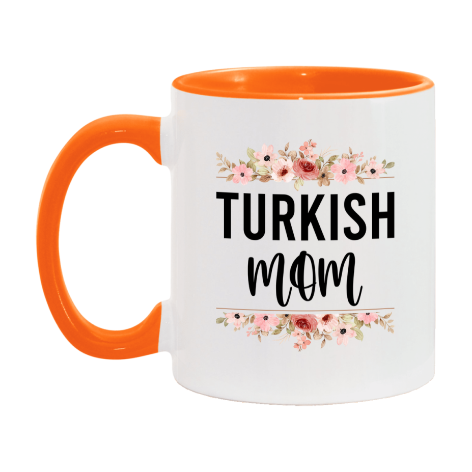 Turkish Cat Mom Mug, Floral Cat Mug For Mom, 11Oz Or 15Oz Coffee Cup