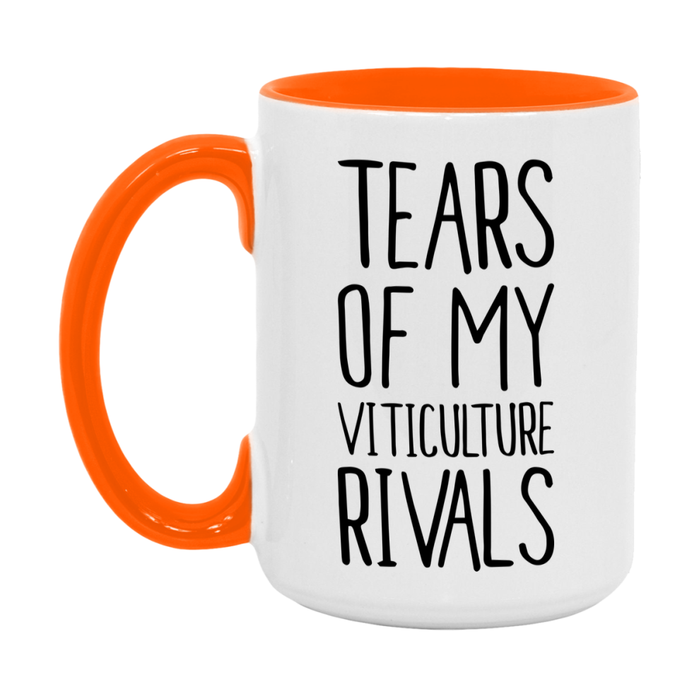 Funny Viticulture Gameboard Mug – Tears Of My Viticulture Rivals, 11Oz Or 15Oz White Ceramic Coffee Cup Gift