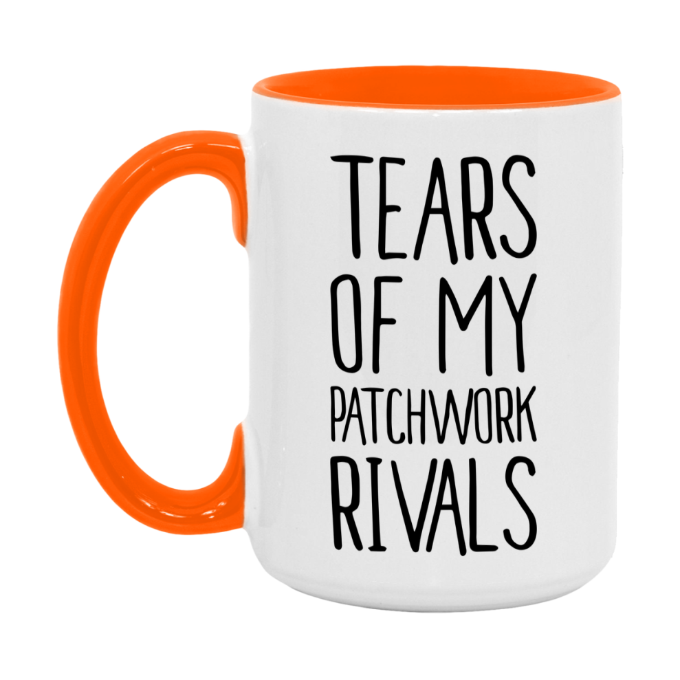 Funny Patchwork Gameboard Mug – Tears Of My Patchwork Rivals, 11Oz Or 15Oz White Ceramic Coffee Cup Gift