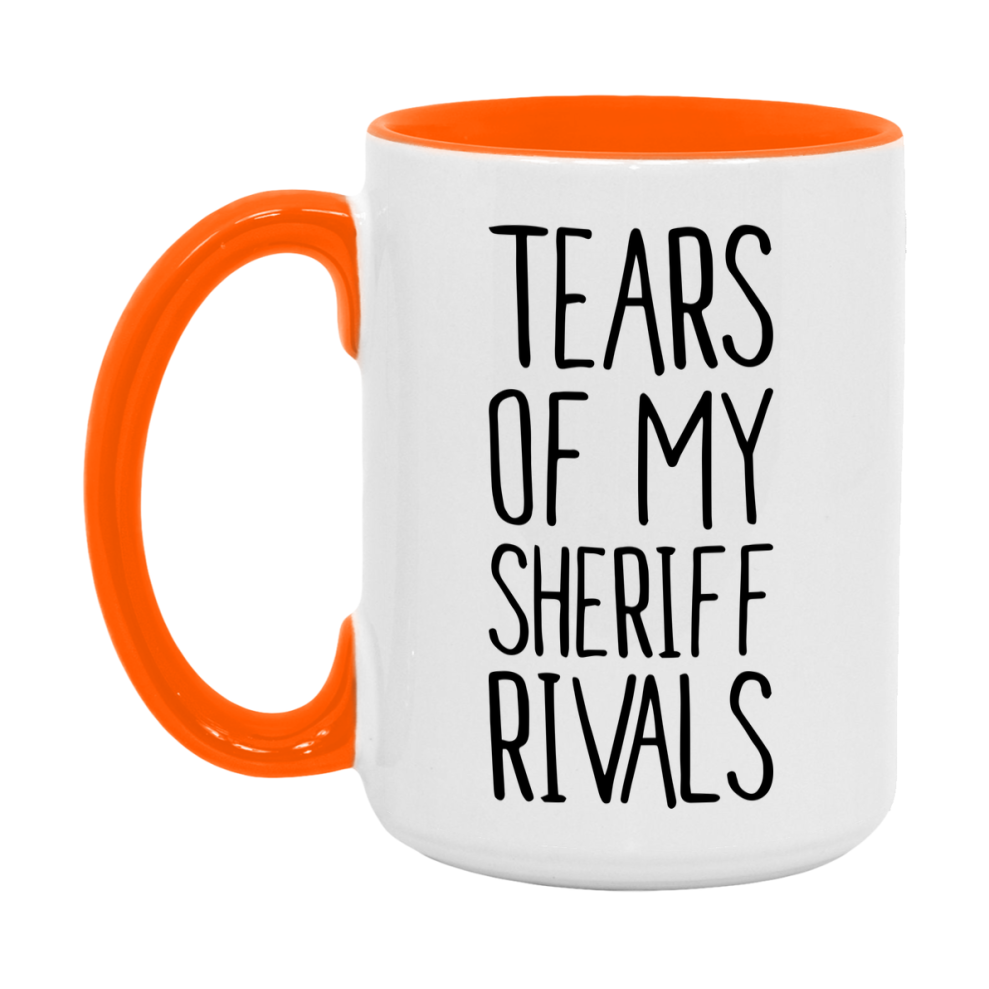 Funny Sheriff Gameboard Mug – Tears Of My Sheriff Rivals, 11Oz Or 15Oz White Ceramic Coffee Cup Gift