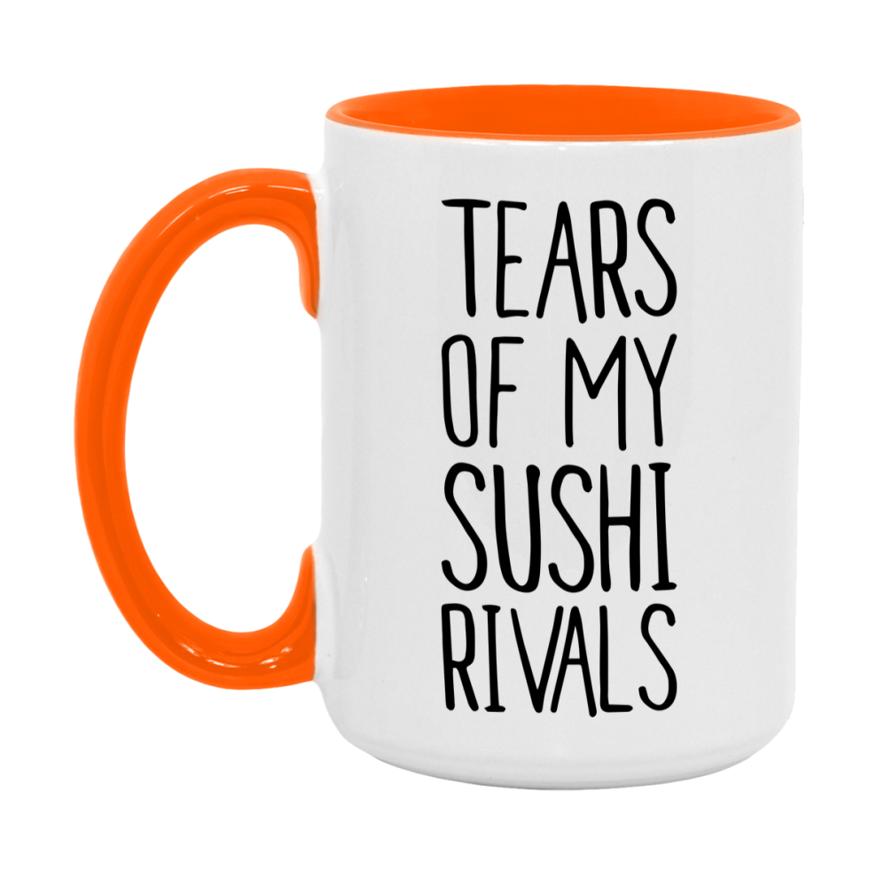 Funny Sushi Gameboard Mug – Tears Of My Sushi Rivals, 11Oz Or 15Oz White Ceramic Coffee Cup Gift