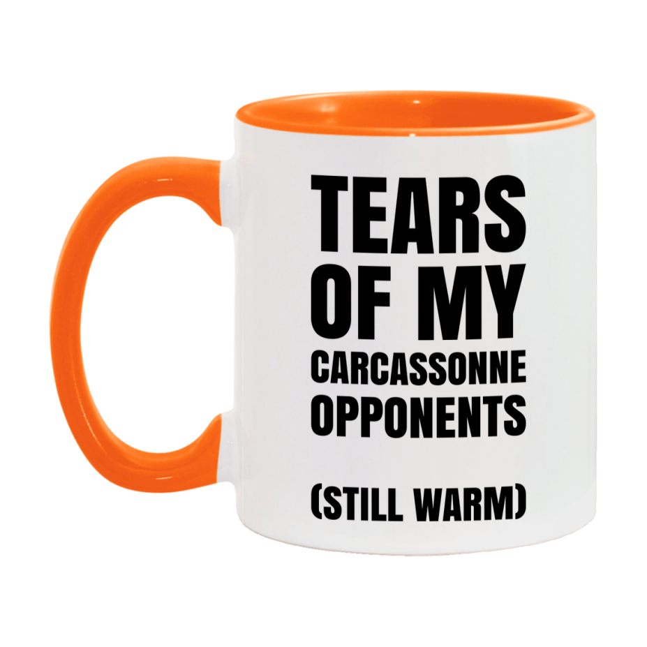 Board Game Gift – Tears Of My Carcassonne Opponents Mug, 11Oz Or 15Oz White Ceramic Coffee Cup