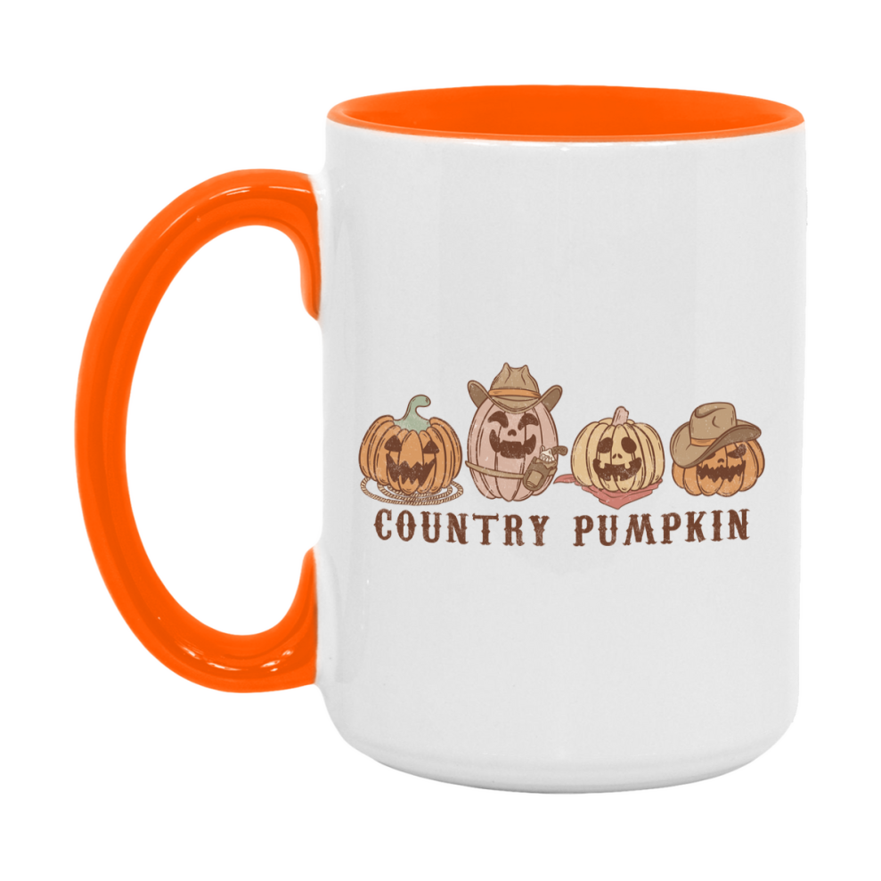 Western Halloween Mug, Cute Retro Western Halloween Coffee Cup, 11Oz Or 15Oz White Ceramic Mug