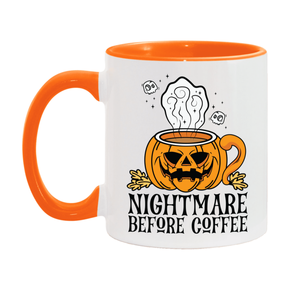 Funny Halloween Coffee Mug, White Ceramic Halloween Coffee Cup 11Oz Or 15Oz