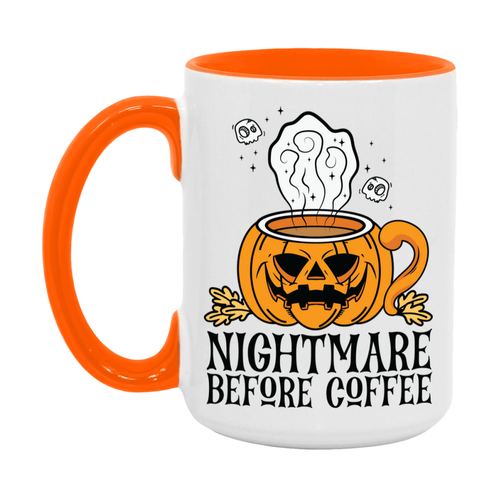 Funny Halloween Coffee Mug, White Ceramic Halloween Coffee Cup 11Oz Or 15Oz