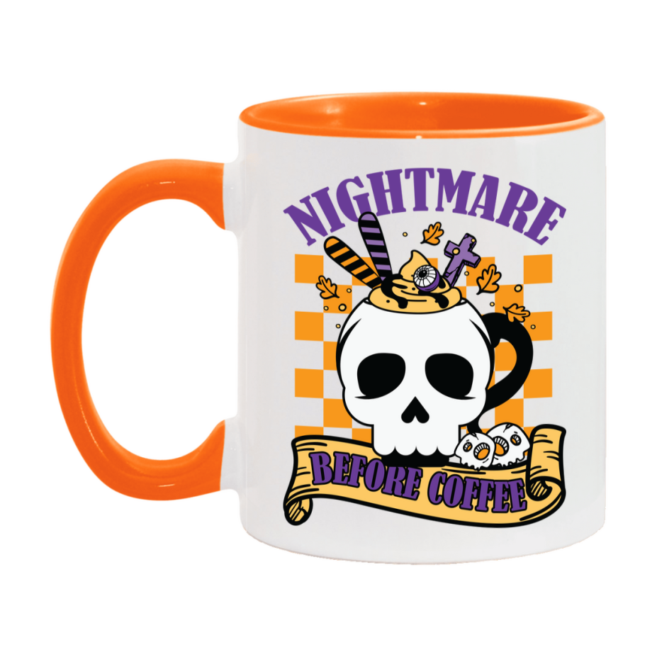 Funny Halloween Coffee Mug, White Ceramic Halloween Coffee Cup 11Oz Or 15Oz