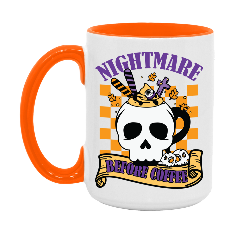 Funny Halloween Coffee Mug, White Ceramic Halloween Coffee Cup 11Oz Or 15Oz