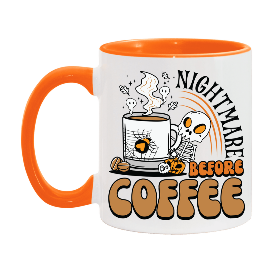 Funny Halloween Coffee Mug, White Ceramic Halloween Coffee Cup 11Oz Or 15Oz