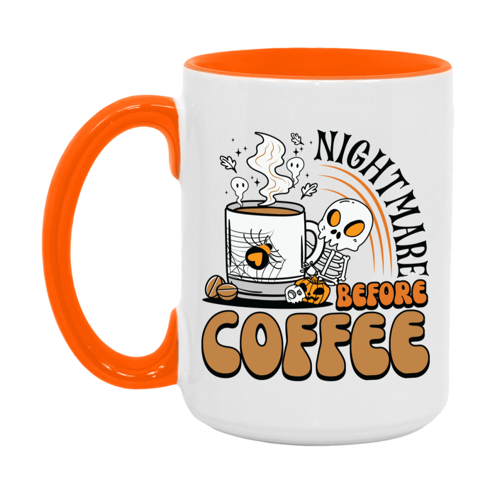 Funny Halloween Coffee Mug, White Ceramic Halloween Coffee Cup 11Oz Or 15Oz