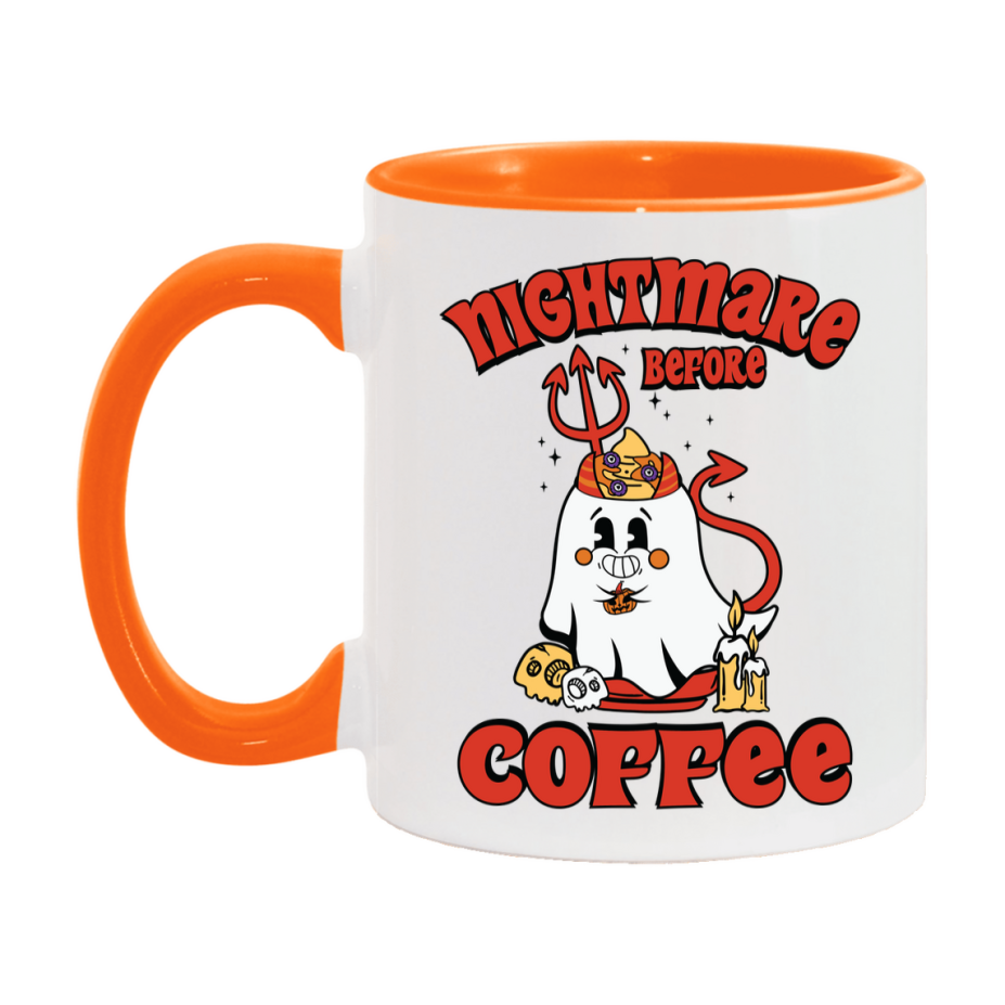 Funny Halloween Coffee Mug, White Ceramic Halloween Coffee Cup 11Oz Or 15Oz