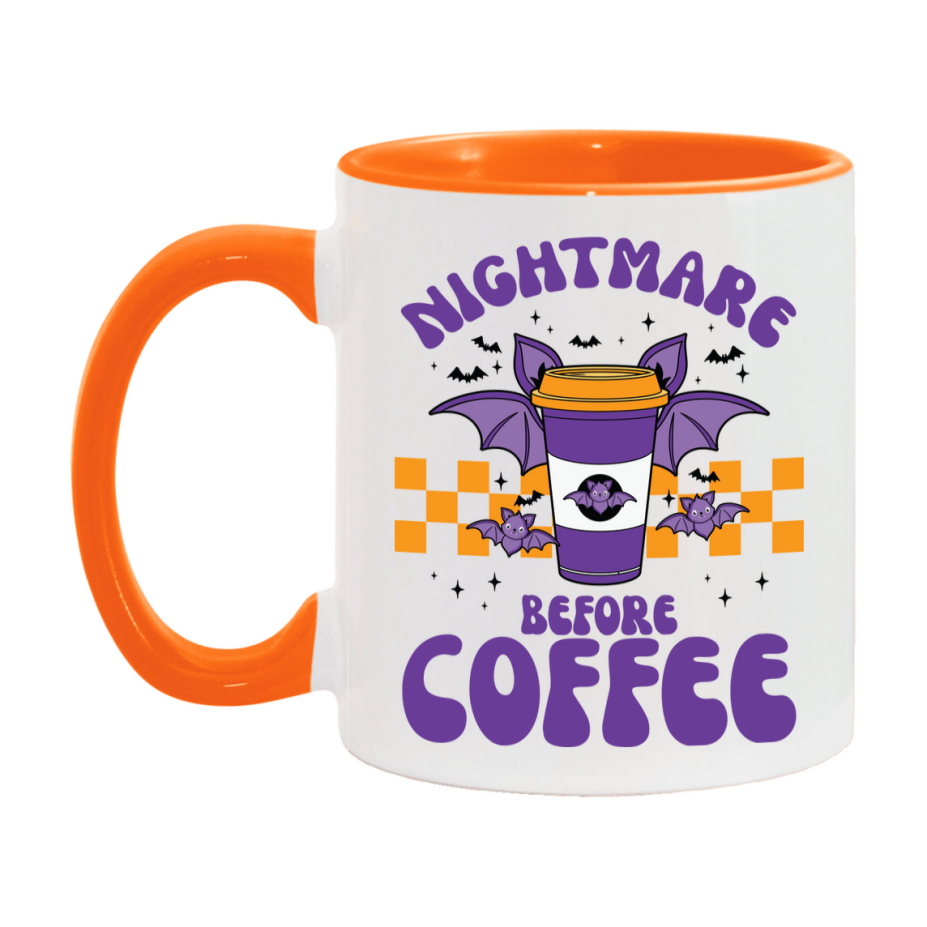 Funny Halloween Coffee Mug, White Ceramic Halloween Coffee Cup 11Oz Or 15Oz