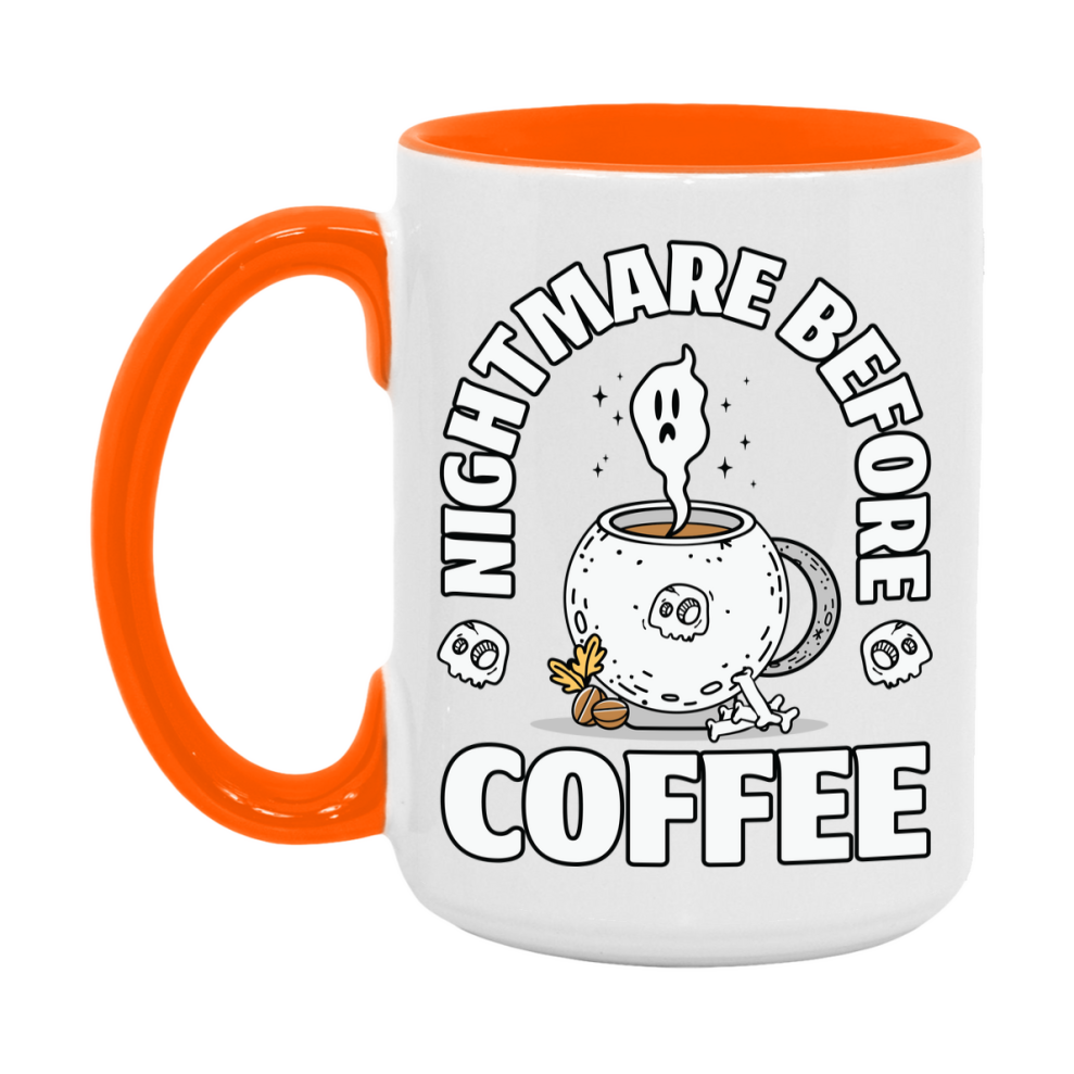 Funny Halloween Coffee Mug, White Ceramic Halloween Coffee Cup 11Oz Or 15Oz