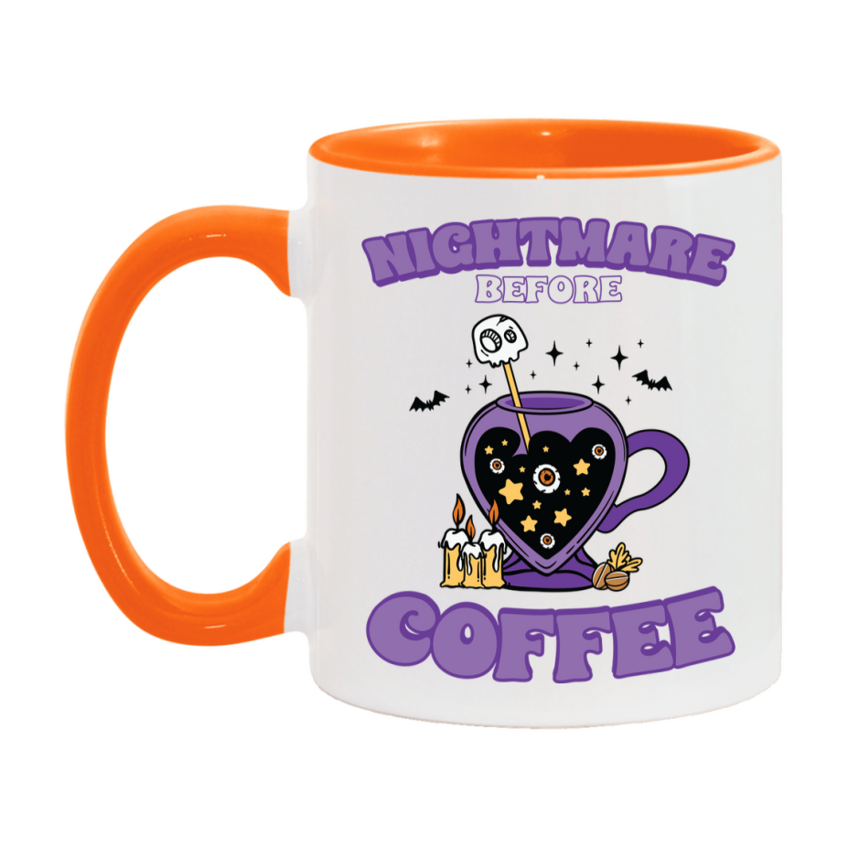 Funny Halloween Coffee Mug, White Ceramic Halloween Coffee Cup 11Oz Or 15Oz