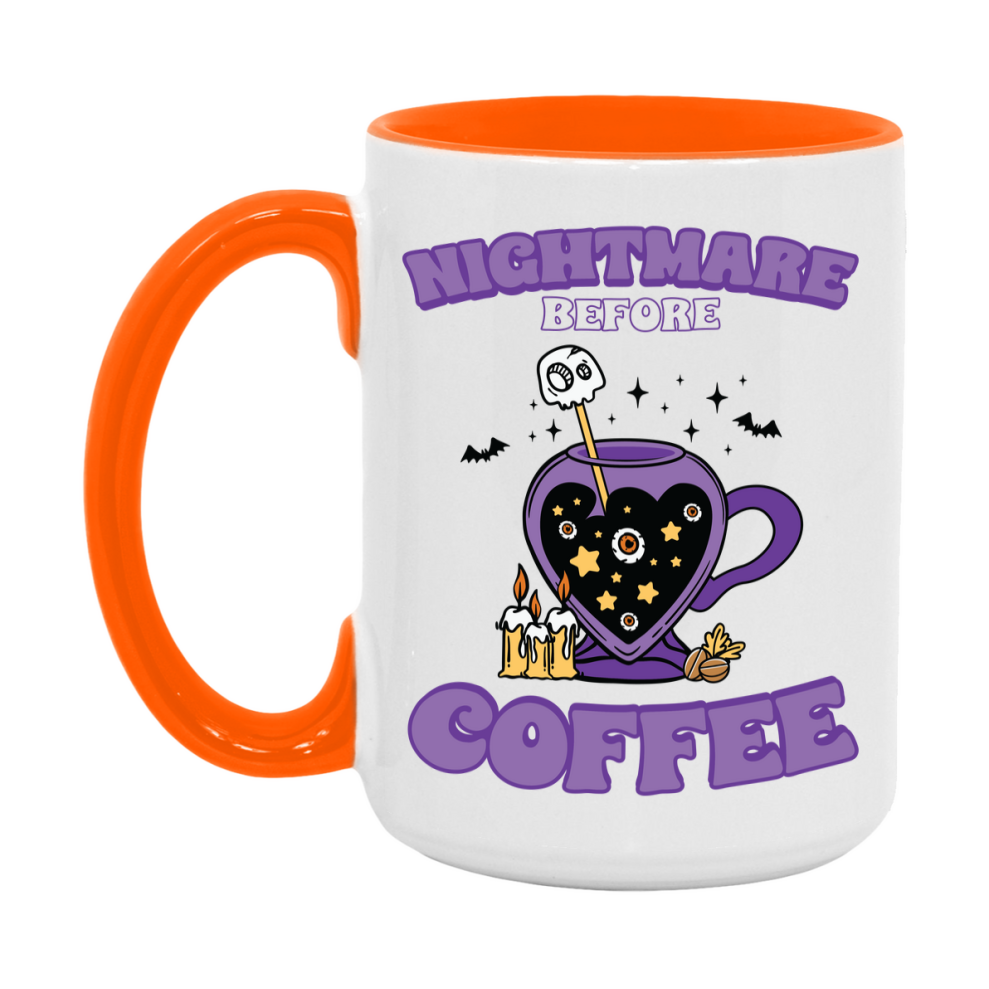 Funny Halloween Coffee Mug, White Ceramic Halloween Coffee Cup 11Oz Or 15Oz