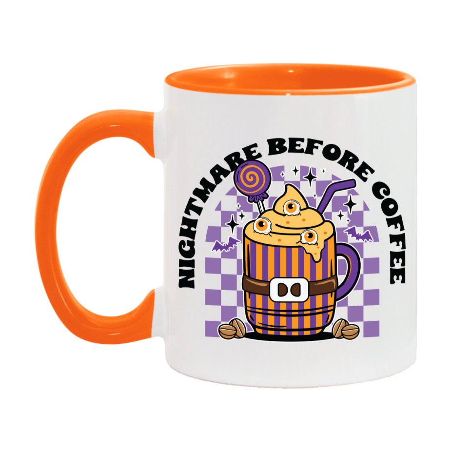 Funny Halloween Coffee Mug, White Ceramic Halloween Coffee Cup 11Oz Or 15Oz