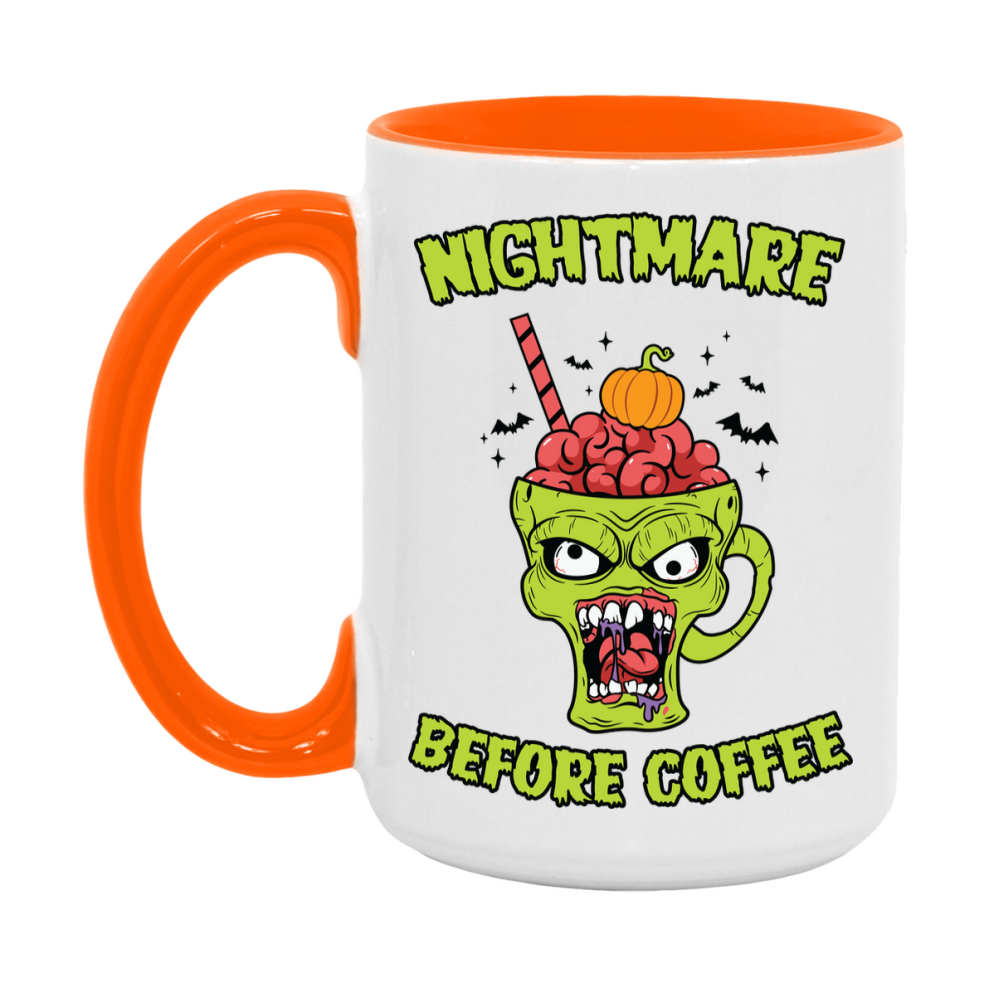 Funny Halloween Coffee Mug, White Ceramic Halloween Coffee Cup 11Oz Or 15Oz