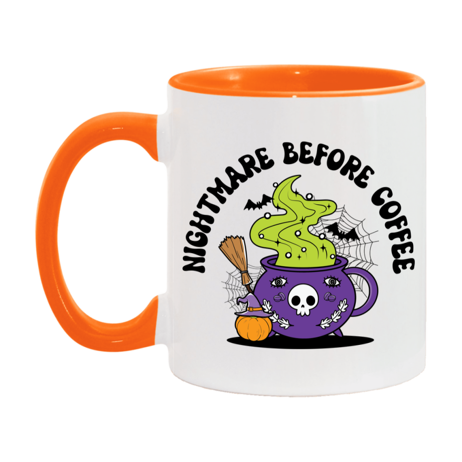 Funny Halloween Coffee Mug, White Ceramic Halloween Coffee Cup 11Oz Or 15Oz