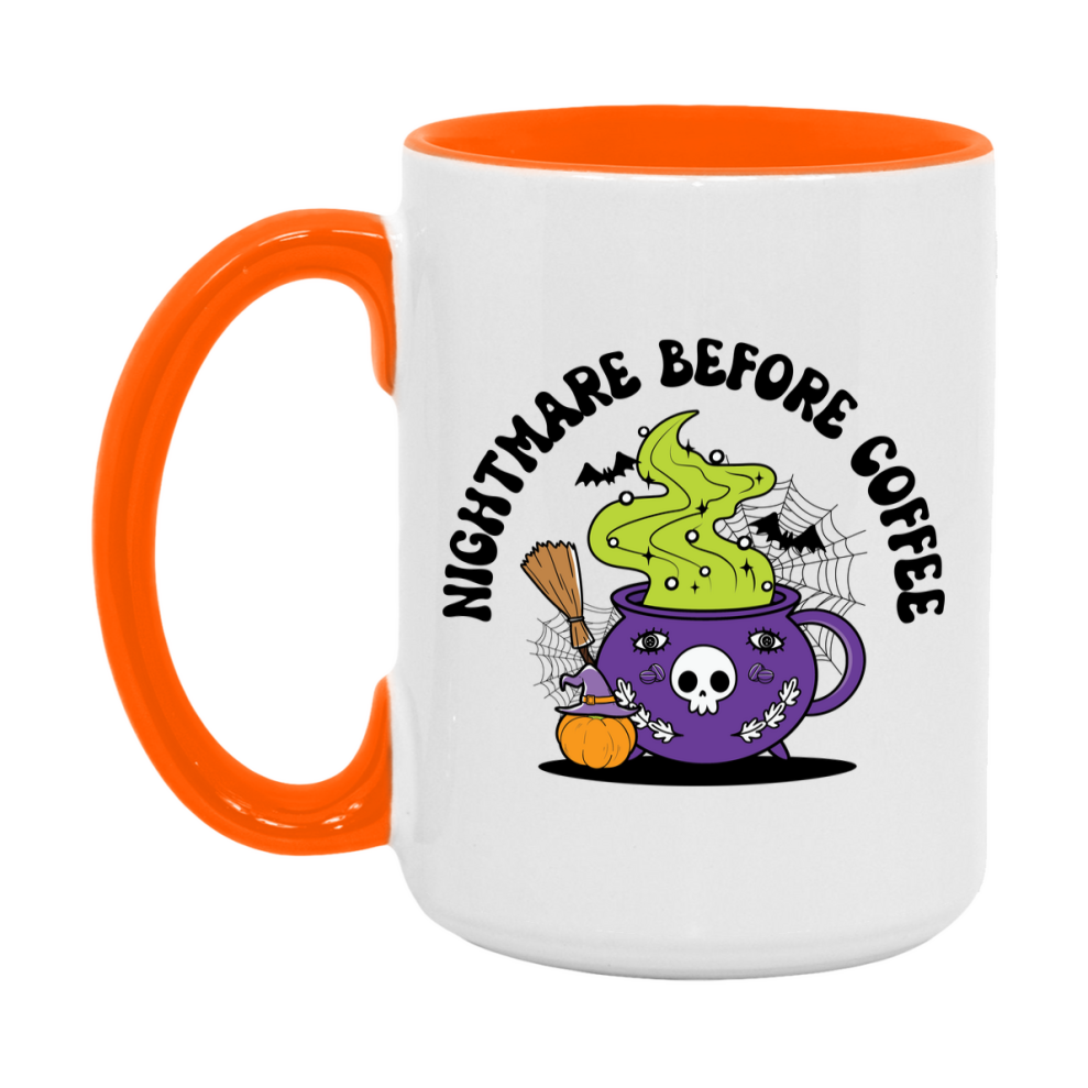 Funny Halloween Coffee Mug, White Ceramic Halloween Coffee Cup 11Oz Or 15Oz