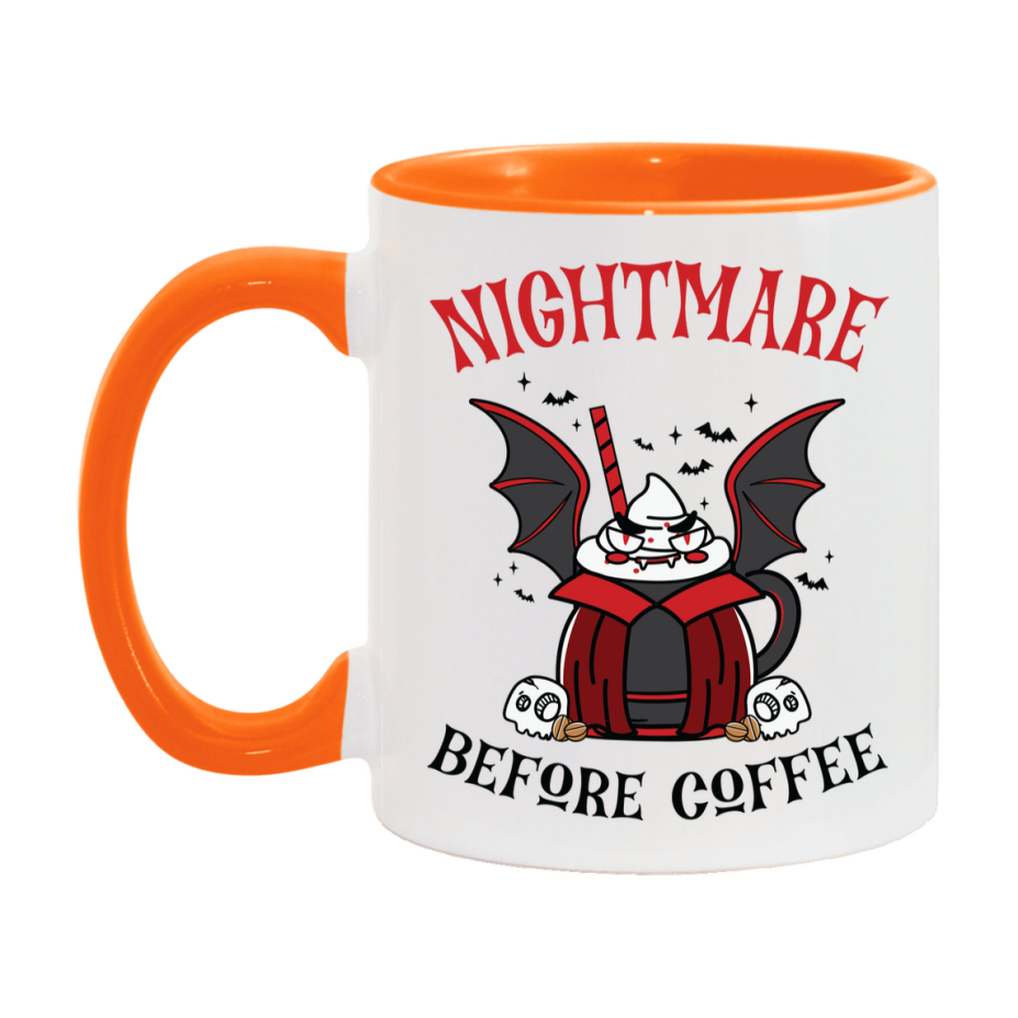 Funny Halloween Coffee Mug, White Ceramic Halloween Coffee Cup 11Oz Or 15Oz