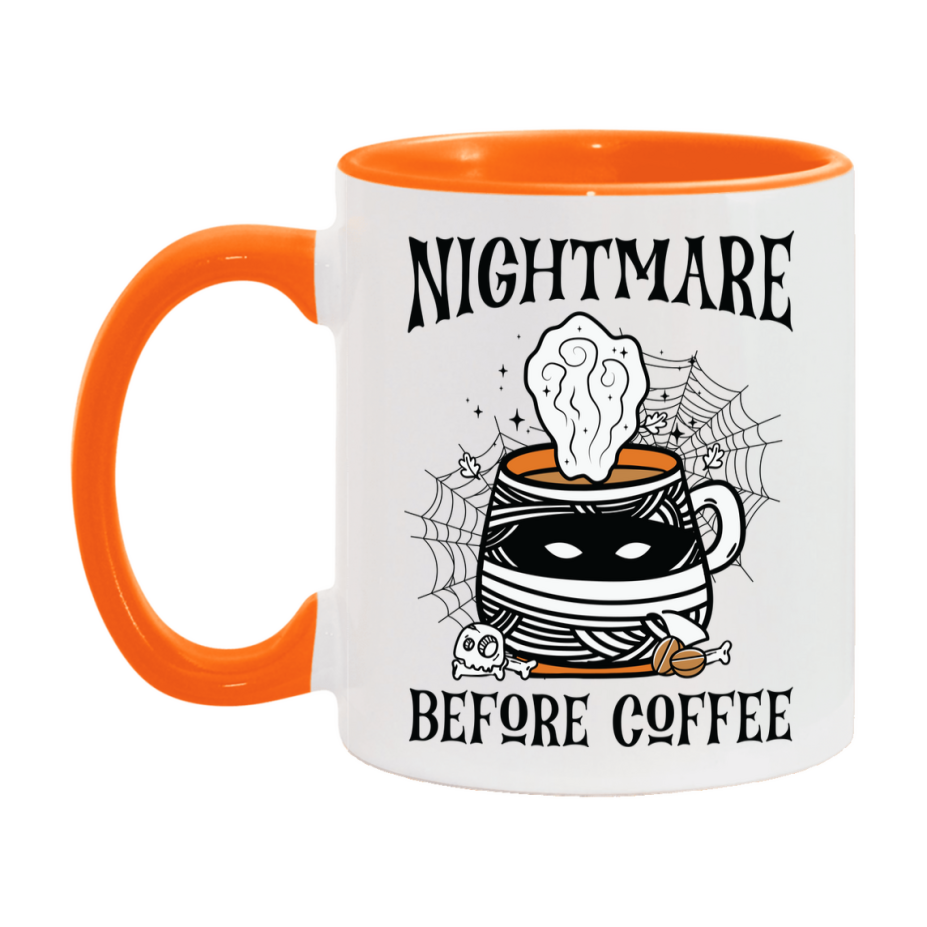 Funny Halloween Coffee Mug, White Ceramic Halloween Coffee Cup 11Oz Or 15Oz