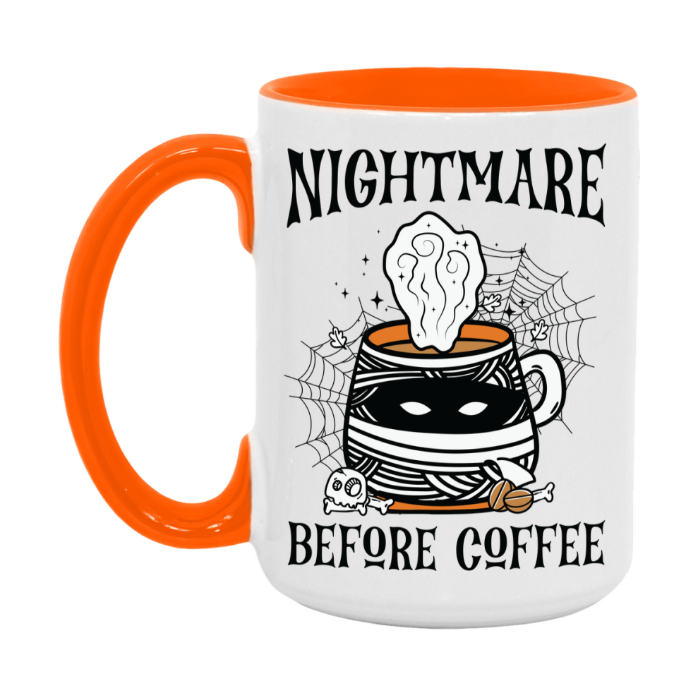 Funny Halloween Coffee Mug, White Ceramic Halloween Coffee Cup 11Oz Or 15Oz