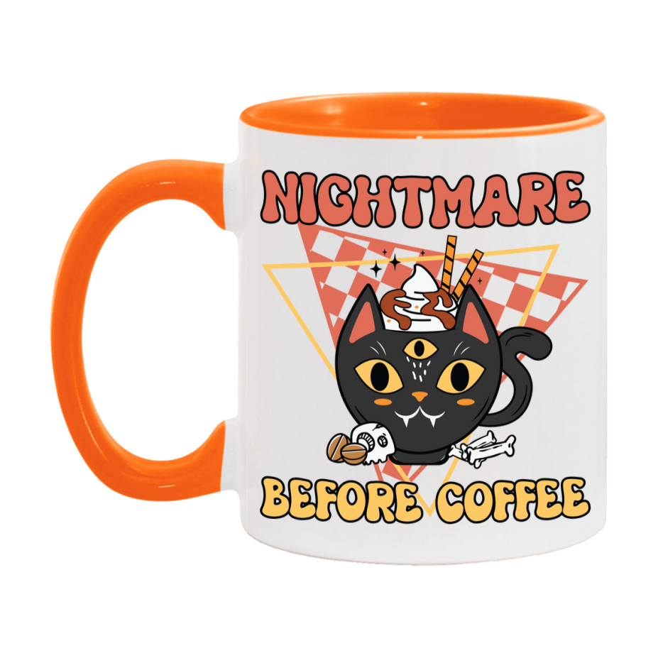 Funny Halloween Coffee Mug, White Ceramic Halloween Coffee Cup 11Oz Or 15Oz