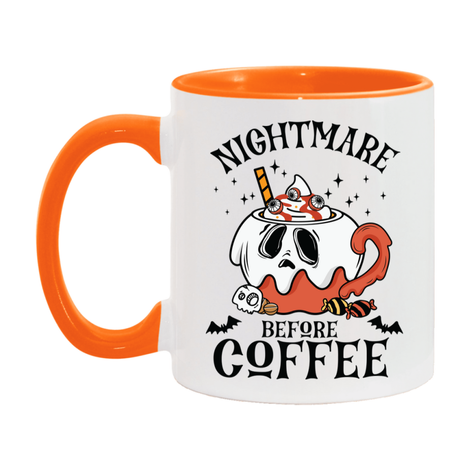 Funny Halloween Coffee Mug, White Ceramic Halloween Coffee Cup 11Oz Or 15Oz