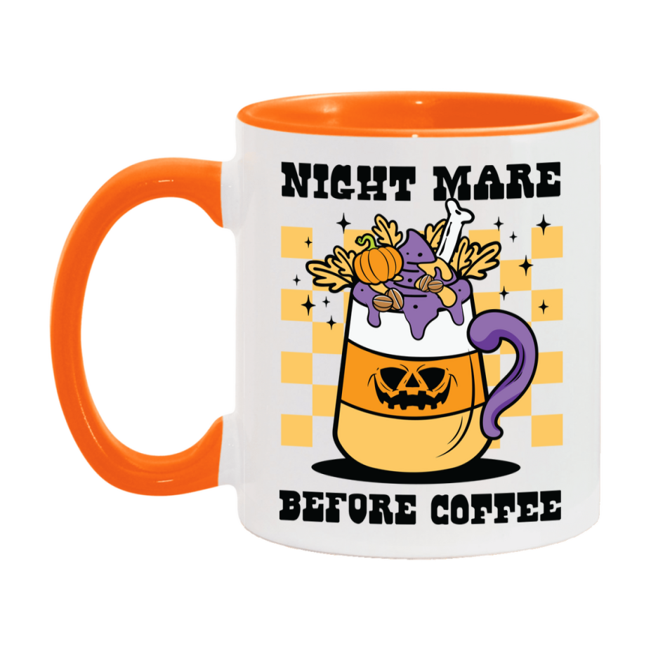 Funny Halloween Coffee Mug, White Ceramic Halloween Coffee Cup 11Oz Or 15Oz