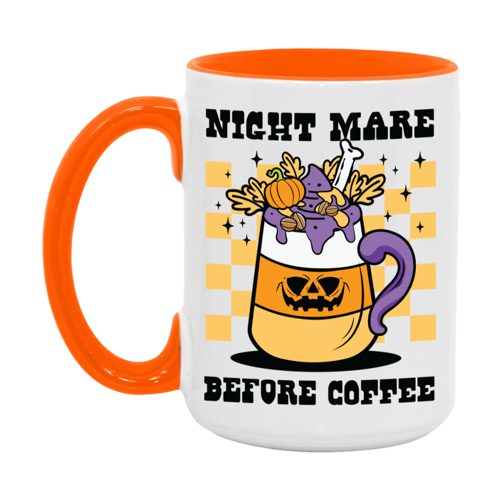 Funny Halloween Coffee Mug, White Ceramic Halloween Coffee Cup 11Oz Or 15Oz