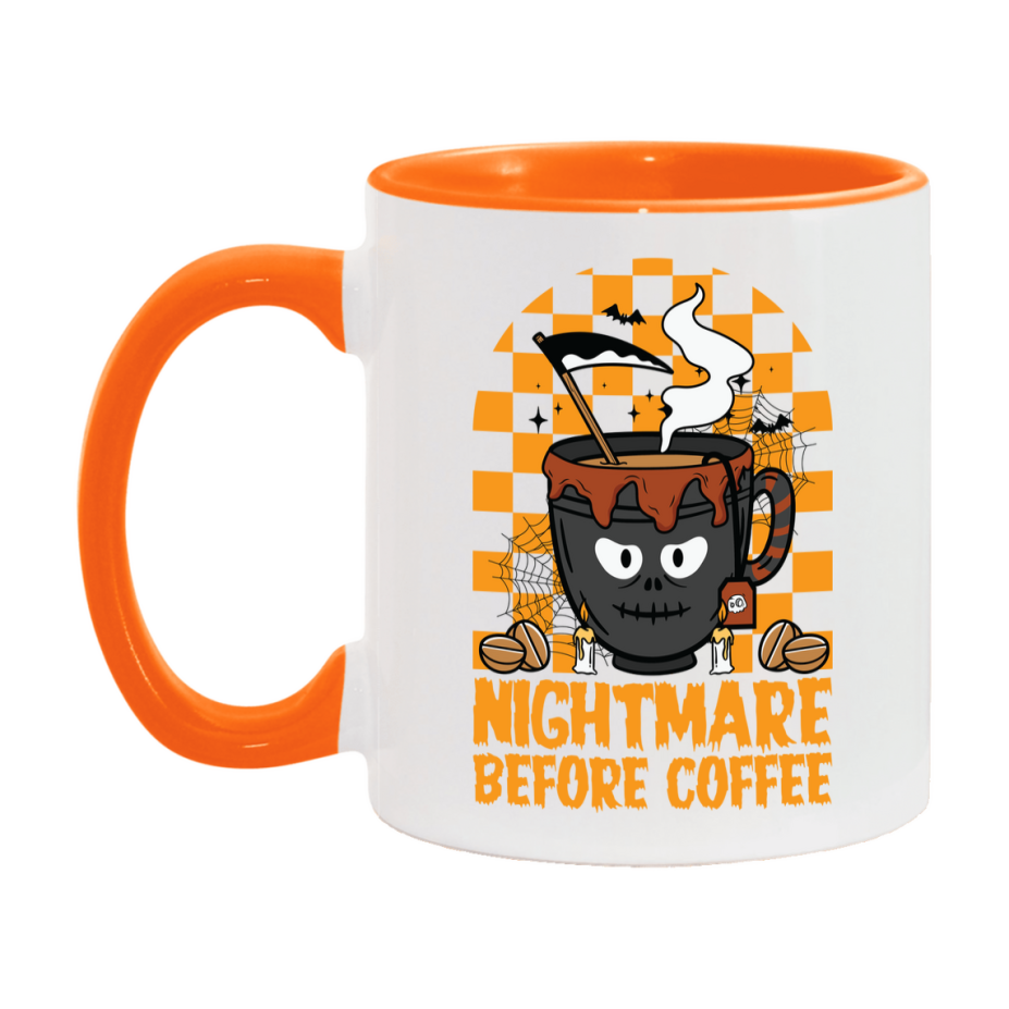 Funny Halloween Coffee Mug, White Ceramic Halloween Coffee Cup 11Oz Or 15Oz